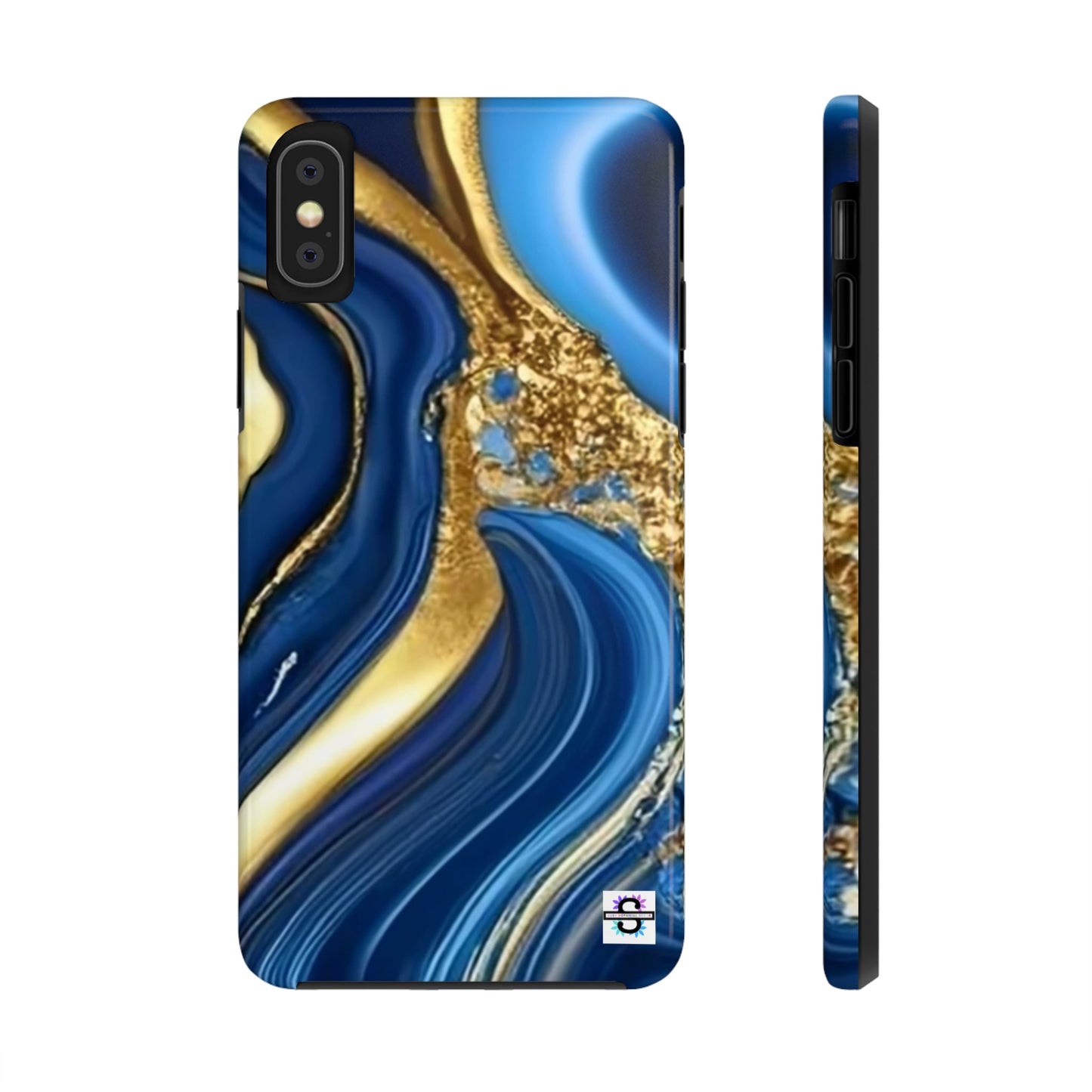 Royal Blue Gold Marble Phone Case | Mobile coverSush Dopamine Decor