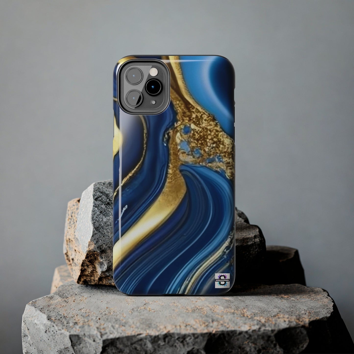 Royal Blue Gold Marble Phone Case | Mobile coverSush Dopamine Decor