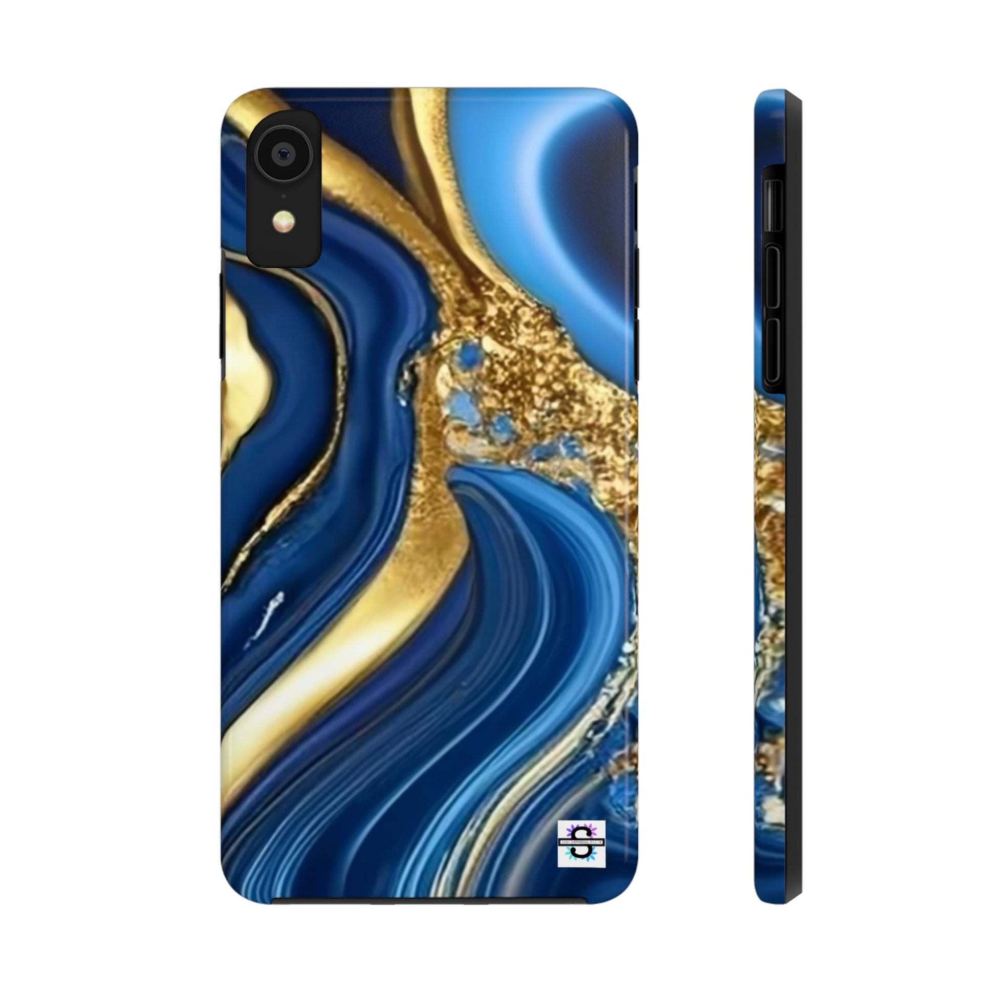 Royal Blue Gold Marble Phone Case | Mobile coverSush Dopamine Decor