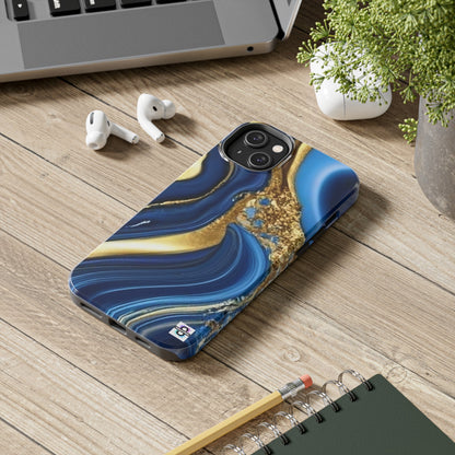 Royal Blue Gold Marble Phone Case | Mobile coverSush Dopamine Decor