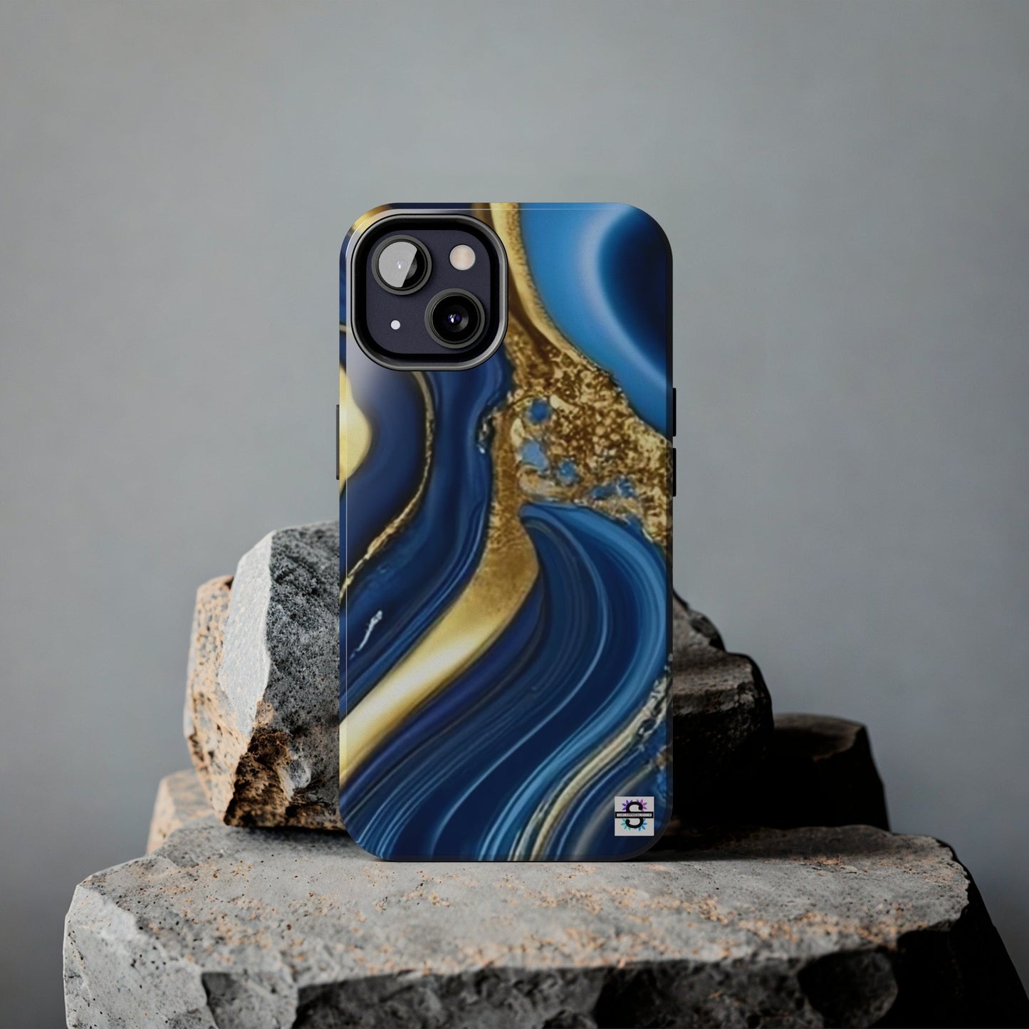 Royal Blue Gold Marble Phone Case | Mobile coverSush Dopamine Decor