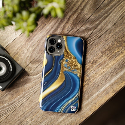 Royal Blue Gold Marble Phone Case | Mobile coverSush Dopamine Decor