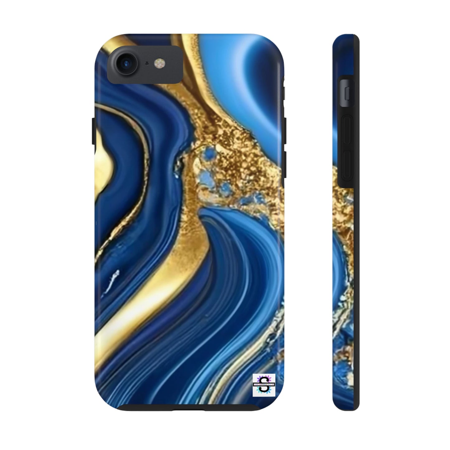 Royal Blue Gold Marble Phone Case | Mobile coverSush Dopamine Decor