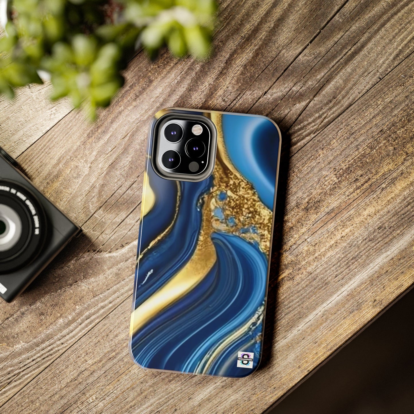 Royal Blue Gold Marble Phone Case | Mobile coverSush Dopamine Decor