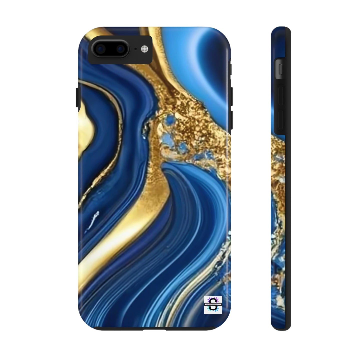 Royal Blue Gold Marble Phone Case | Mobile coverSush Dopamine Decor