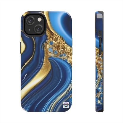 Royal Blue Gold Marble Phone Case | Mobile coverSush Dopamine Decor