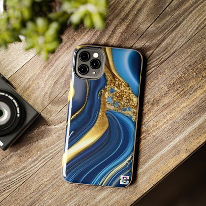 Royal Blue Gold Marble Phone Case | Mobile coverSush Dopamine Decor