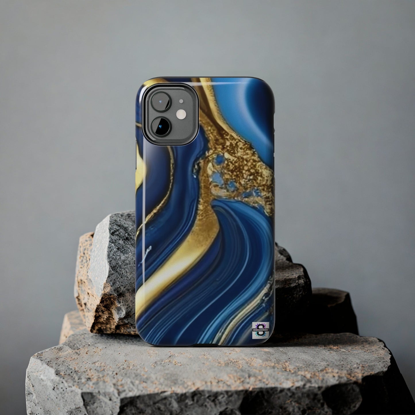 Royal Blue Gold Marble Phone Case | Mobile coverSush Dopamine Decor