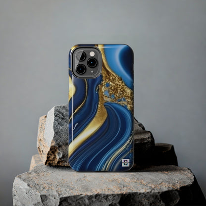 Royal Blue Gold Marble Phone Case | Mobile coverSush Dopamine Decor