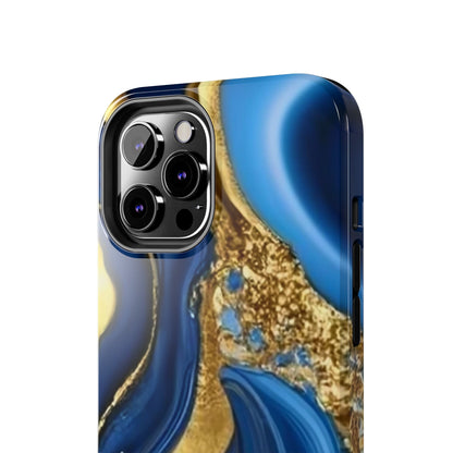 Royal Blue Gold Marble Phone Case | Mobile coverSush Dopamine Decor