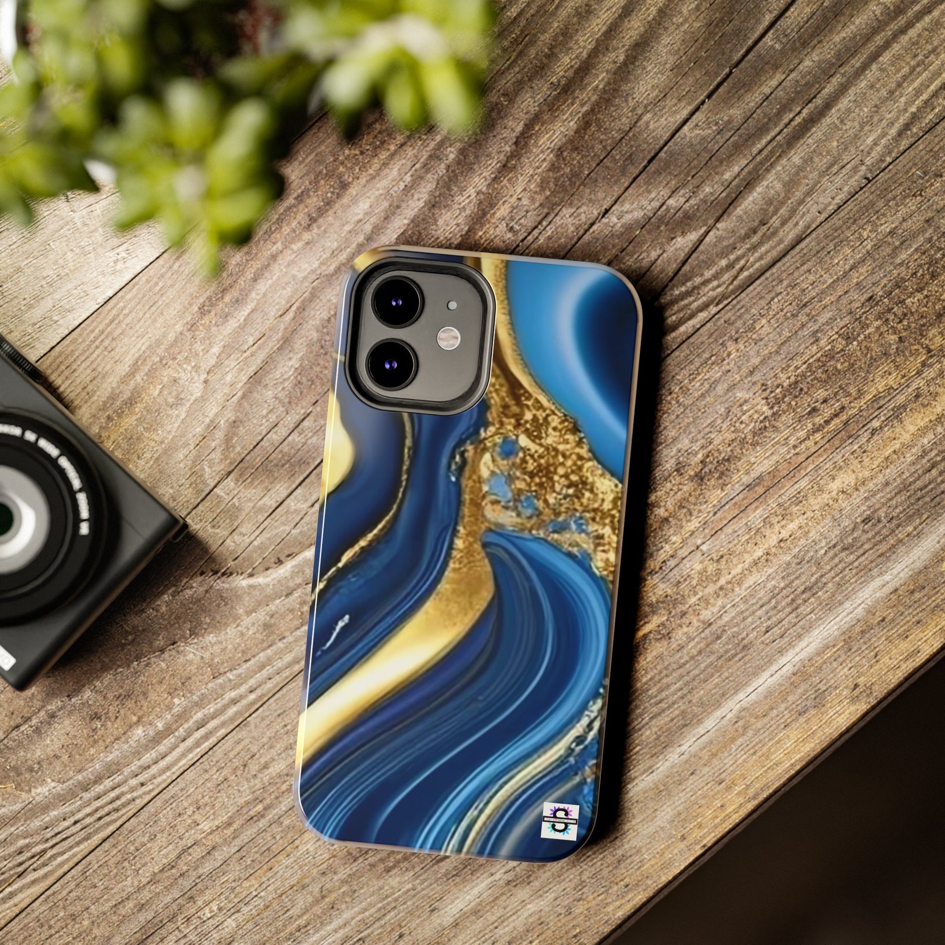 Royal Blue Gold Marble Phone Case | Mobile coverSush Dopamine Decor