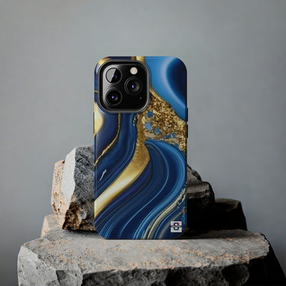 Royal Blue Gold Marble Phone Case | Mobile coverSush Dopamine Decor