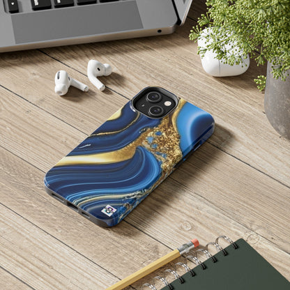 Royal Blue Gold Marble Phone Case | Mobile coverSush Dopamine Decor