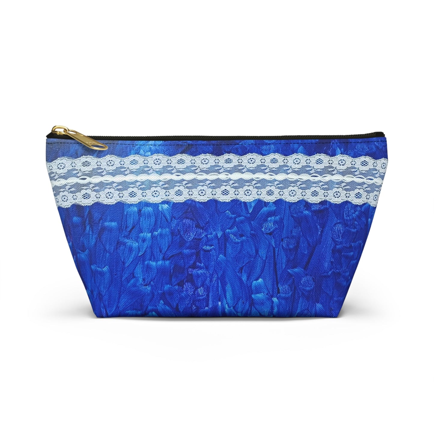 Royal Blue lace design Pouch w T - bottomSush Dopamine Decor