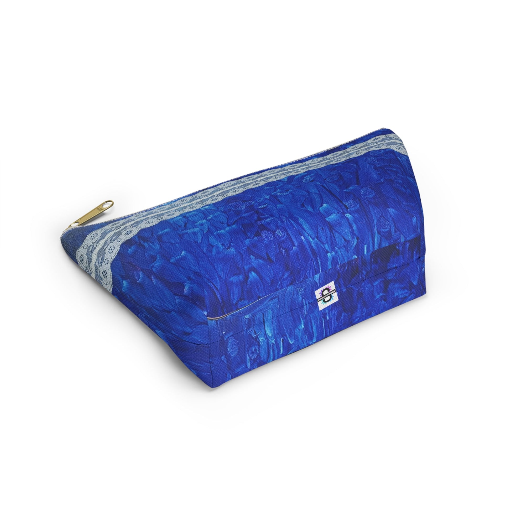 Royal Blue lace design Pouch w T - bottomSush Dopamine Decor