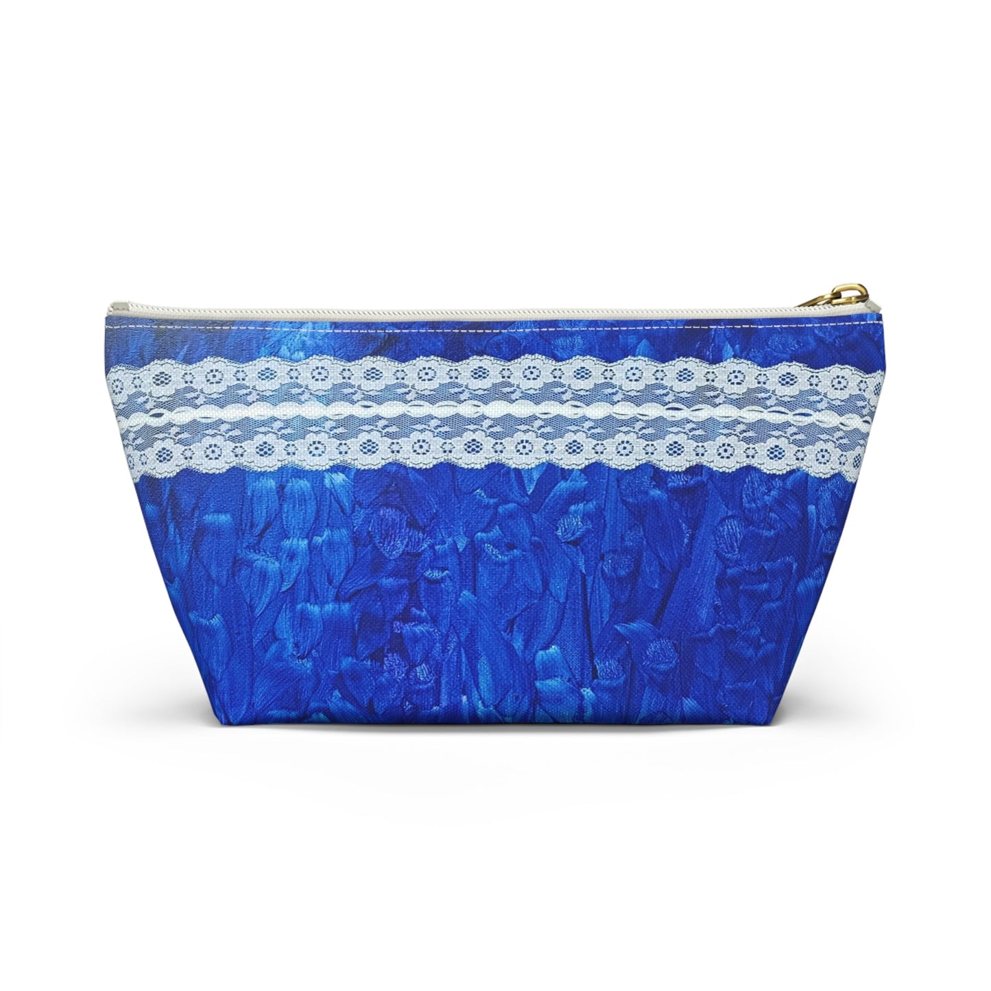 Royal Blue lace design Pouch w T - bottomSush Dopamine Decor