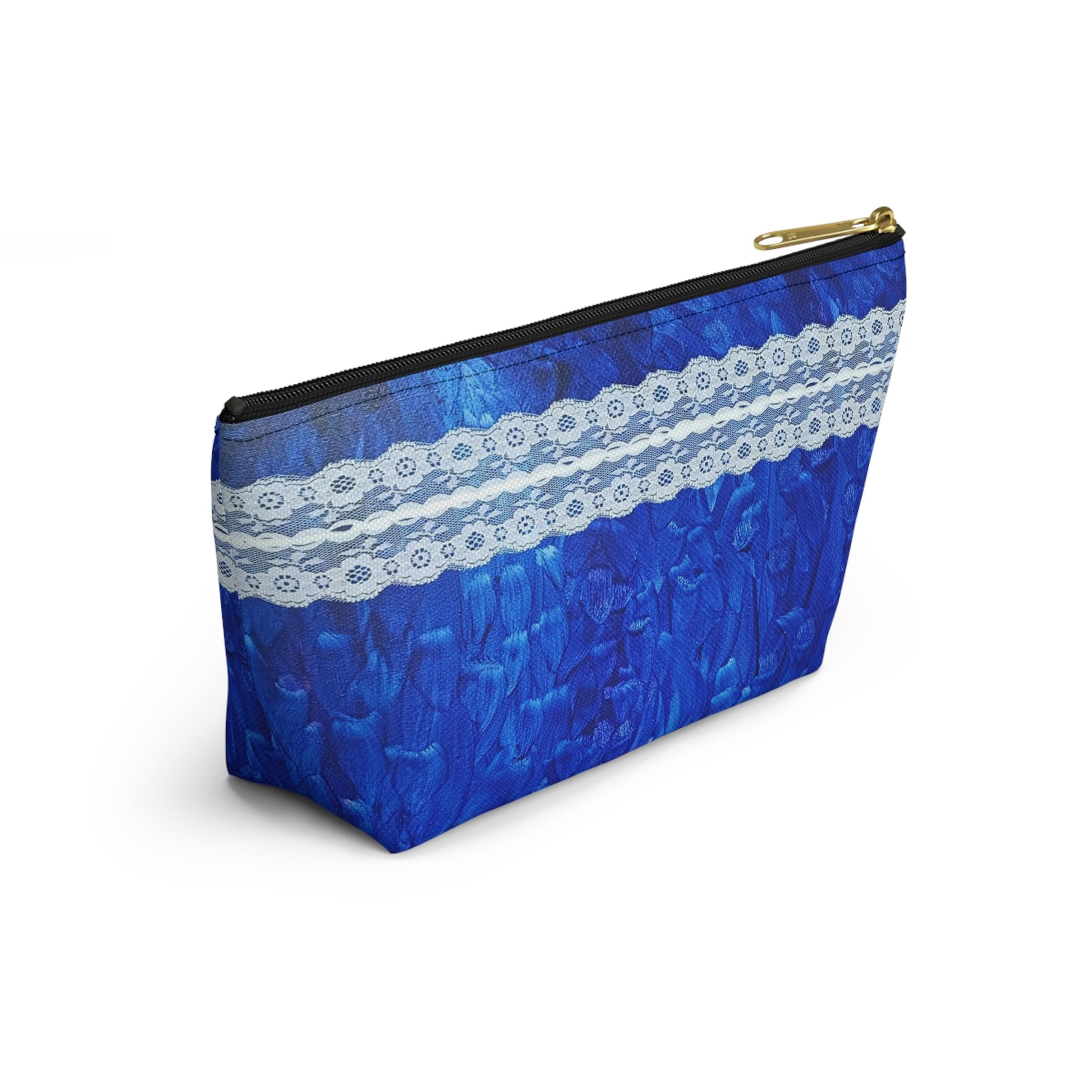 Royal Blue lace design Pouch w T - bottomSush Dopamine Decor