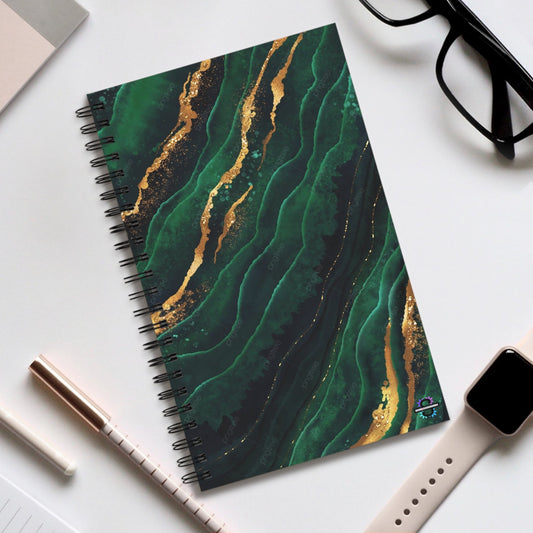 Royal Green Marble design planner Spiral NotebookSush Dopamine Decor