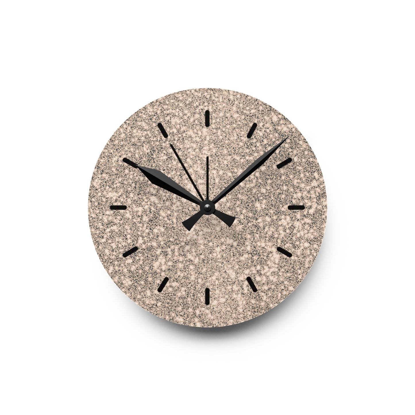 Rustic Faux Glitter Wall ClockSush Dopamine Decor