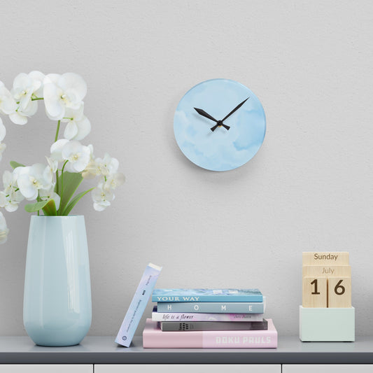 Sky Blue Wall ClockSush Dopamine Decor