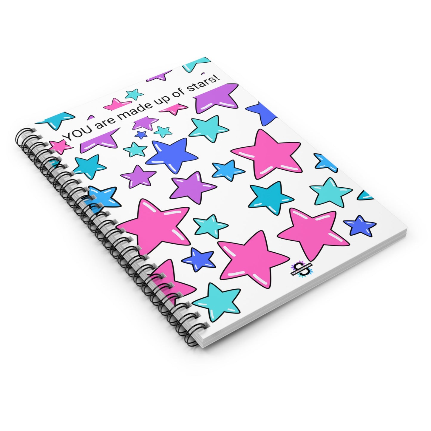 Star Notebook: 118 - Page Spiral BookSush Dopamine Decor