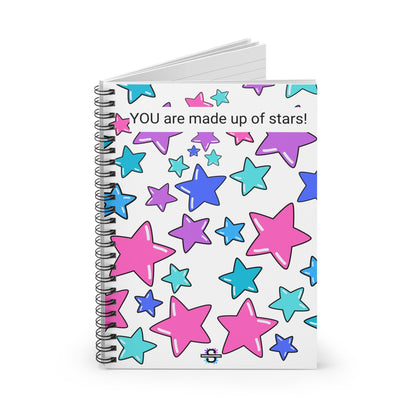 Star Notebook: 118 - Page Spiral BookSush Dopamine Decor