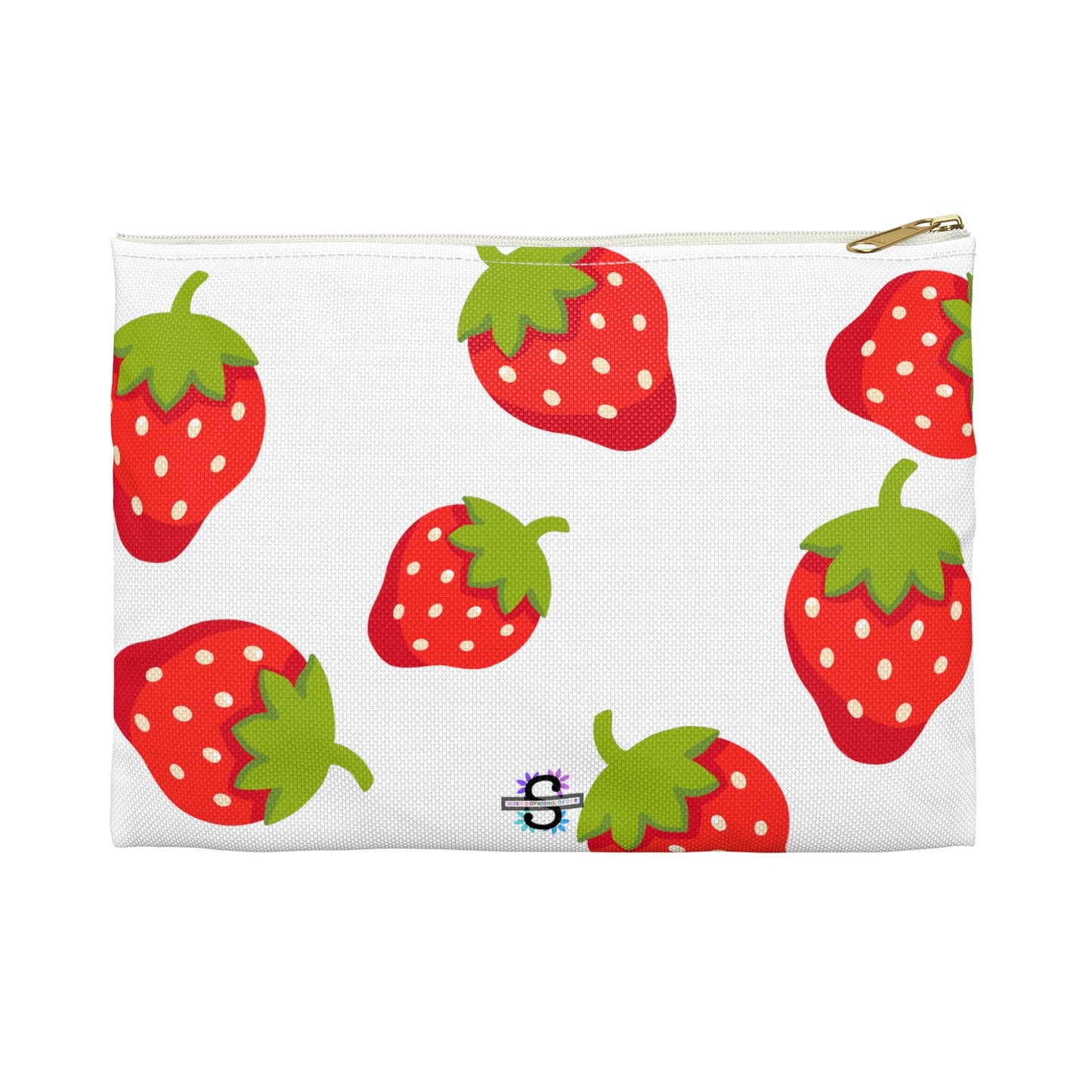 Strawberry white Accessory PouchSush Dopamine Decor