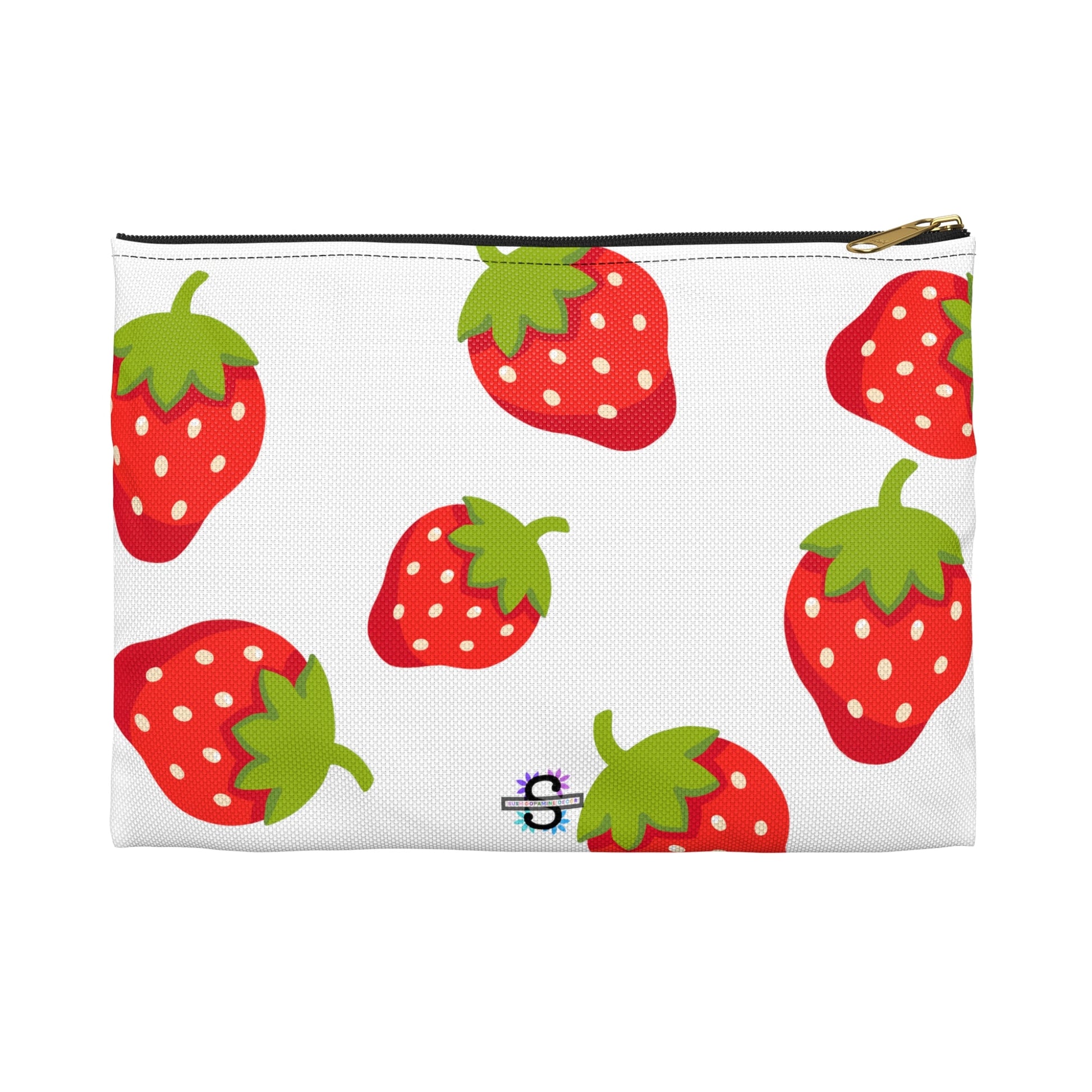 Strawberry white Accessory PouchSush Dopamine Decor