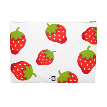 Strawberry white Accessory PouchSush Dopamine Decor