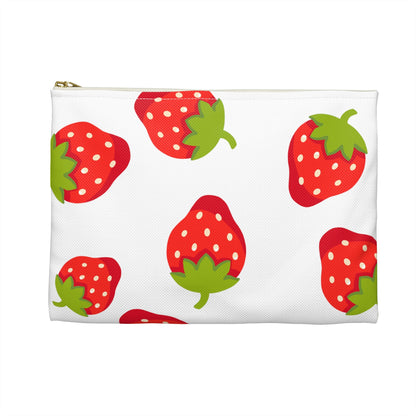 Strawberry white Accessory PouchSush Dopamine Decor