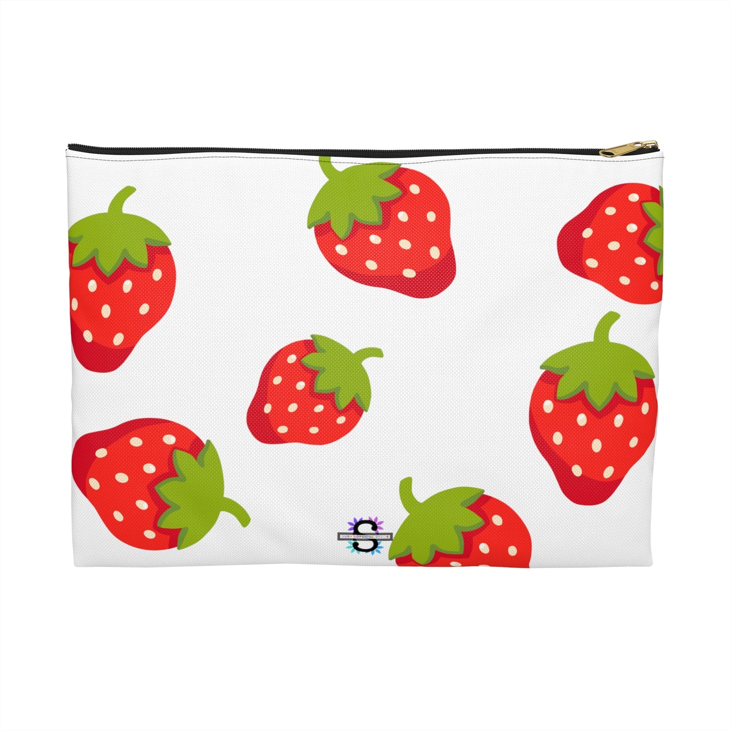 Strawberry white Accessory PouchSush Dopamine Decor