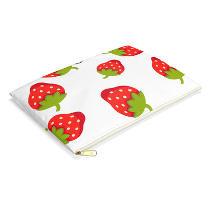 Strawberry white Accessory PouchSush Dopamine Decor