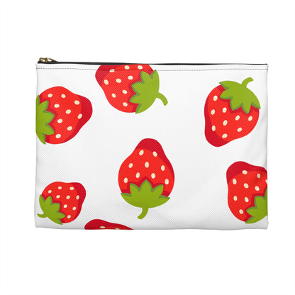 Strawberry white Accessory PouchSush Dopamine Decor