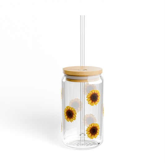 Sunflower Sipper Glass, 16ozSush Dopamine Decor