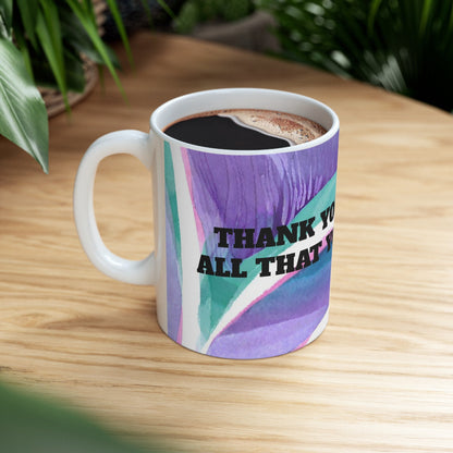 "Thank you Mom" Mug 11ozSush Dopamine Decor