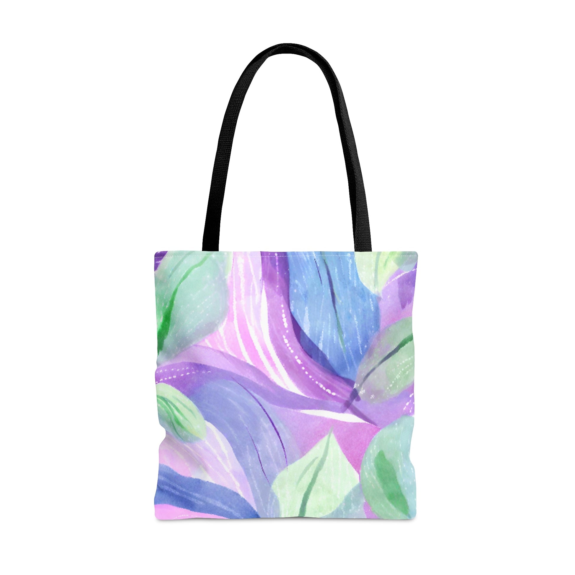 Tote Bag (AOP) purple pink leaves design | PurseSush Dopamine Decor