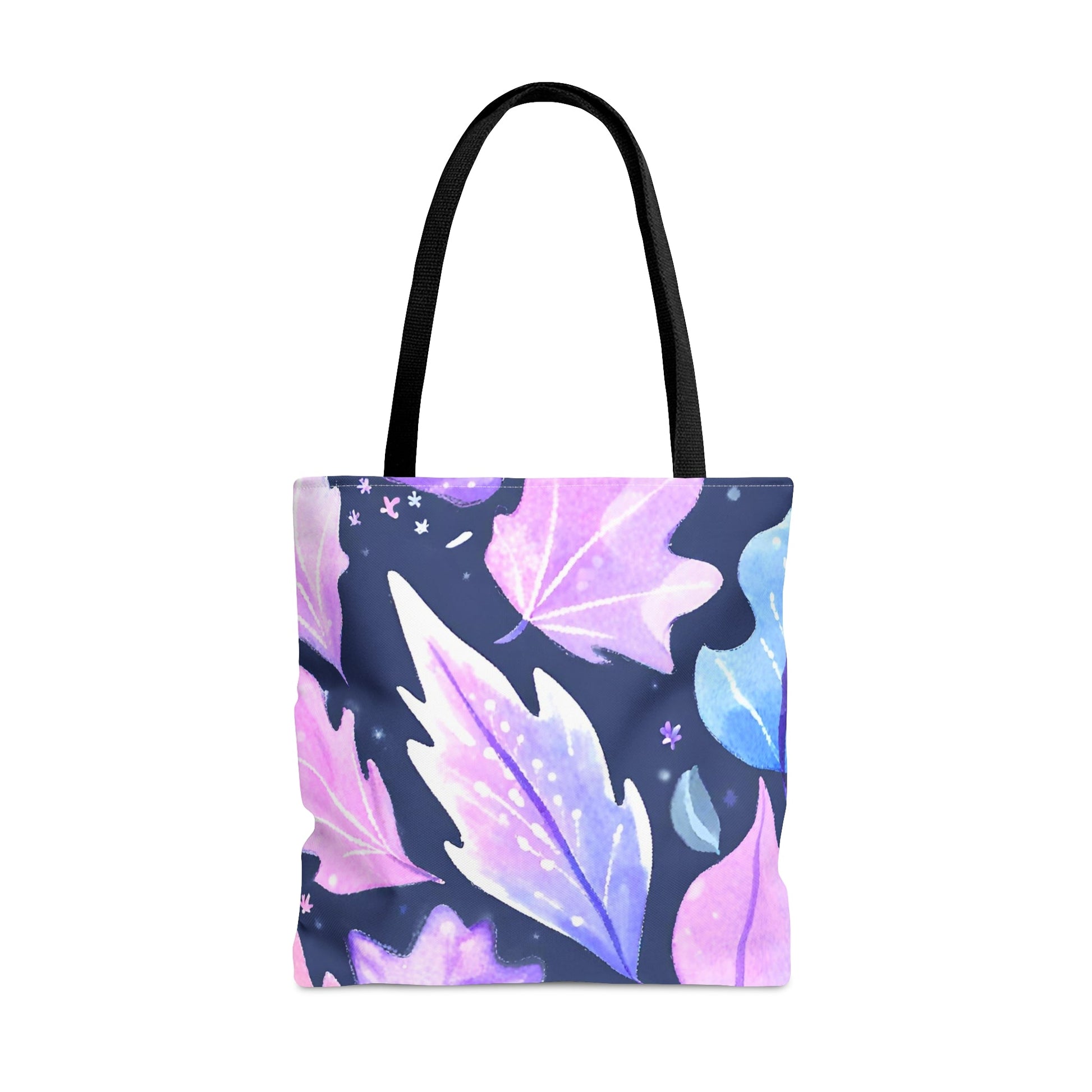 Tote Bag (AOP) purple pink leaves designSush Dopamine Decor