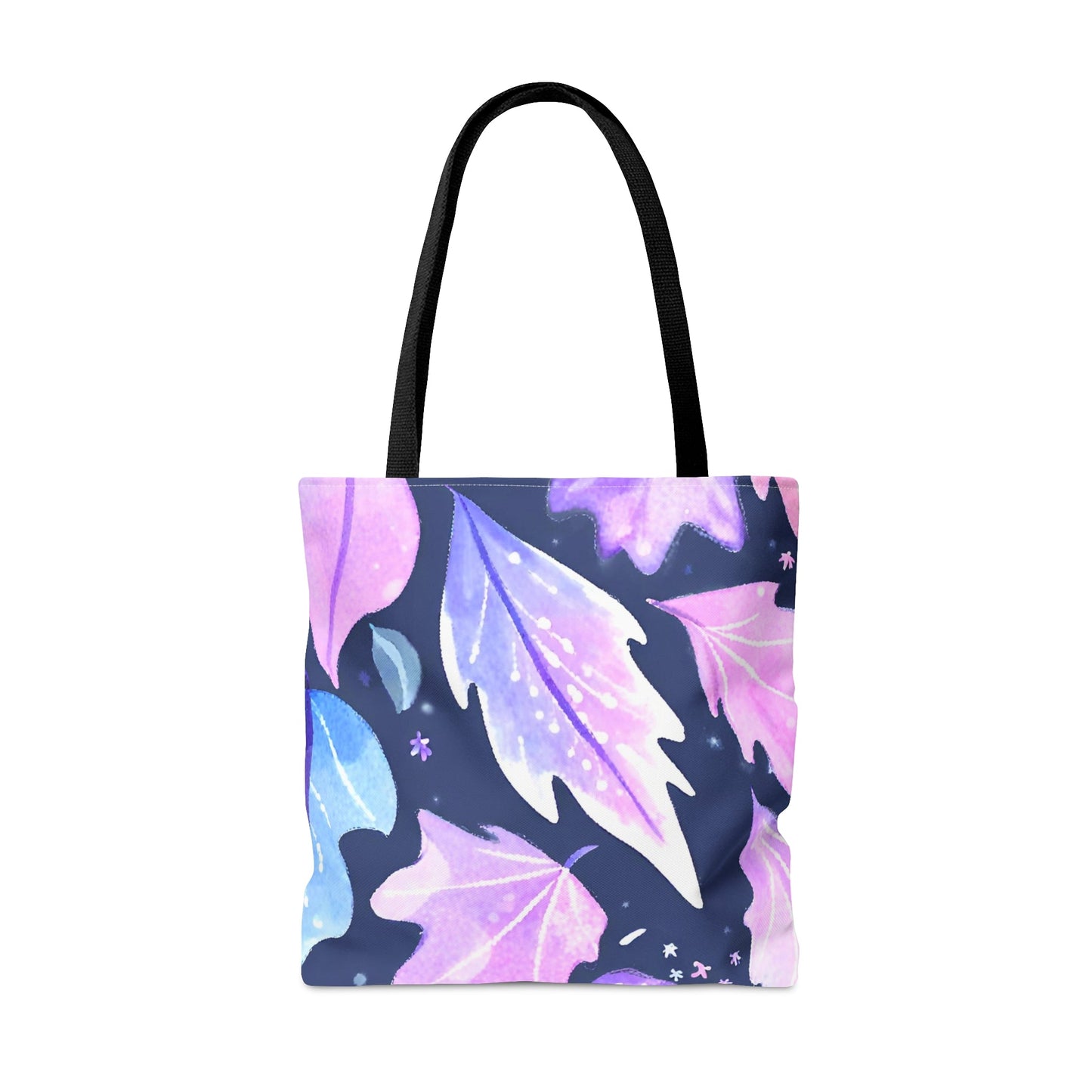 Tote Bag (AOP) purple pink leaves designSush Dopamine Decor