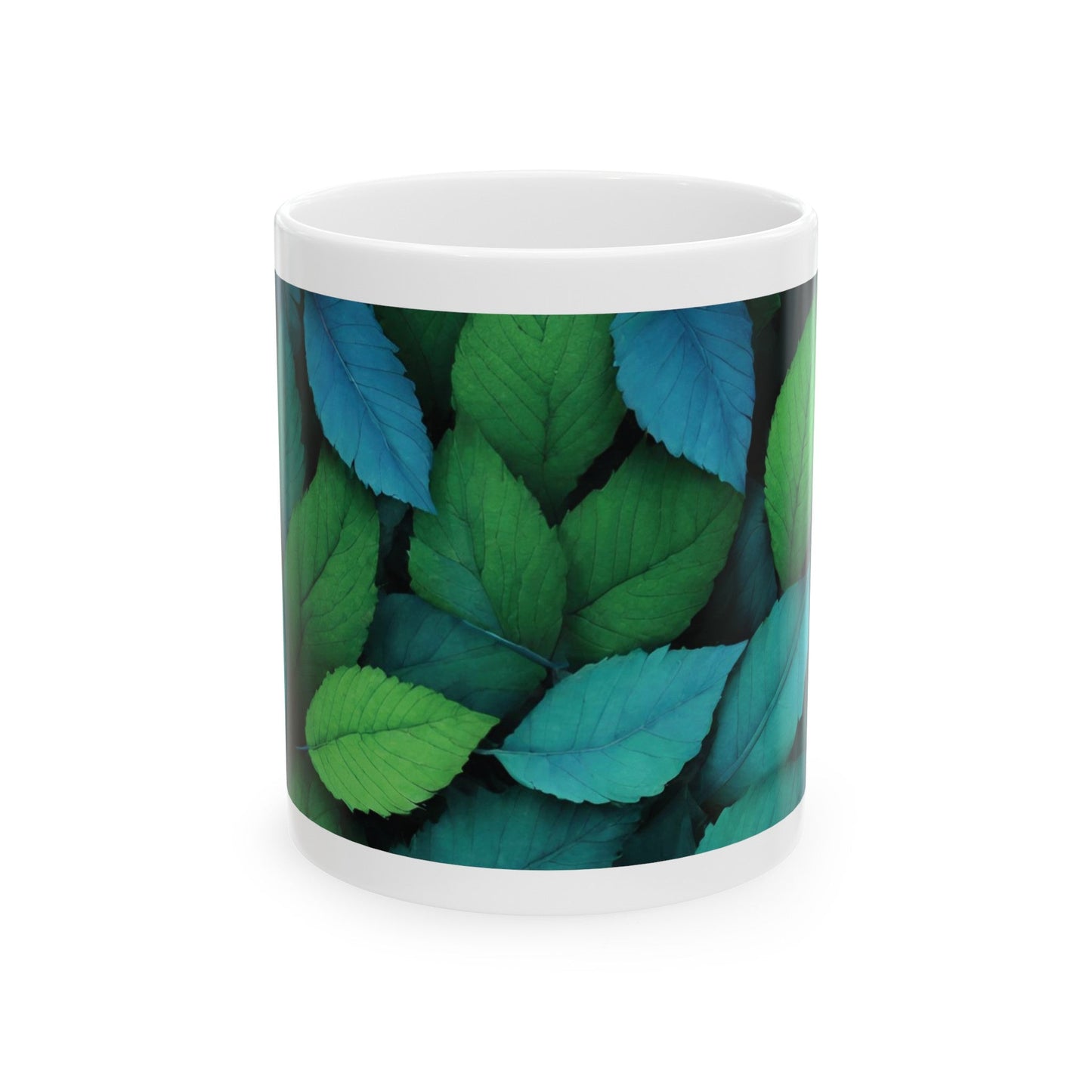 Tranquil Blue Green Design 11 - Ounce Ceramic MugSush Dopamine Decor