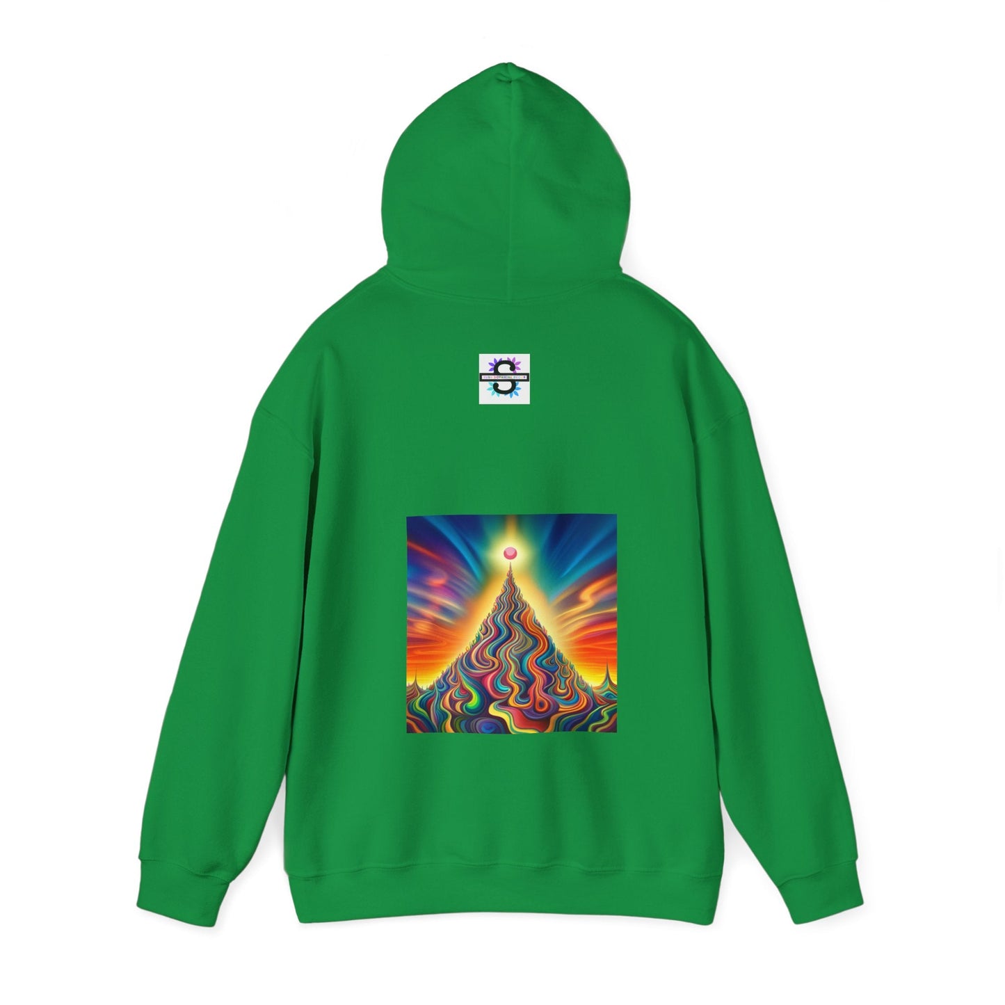 Trippy Forest Vibes: Happy Girl's Manifest Unisex Hooded Sweatshirt for Comfort & AdventureSush Dopamine Decor