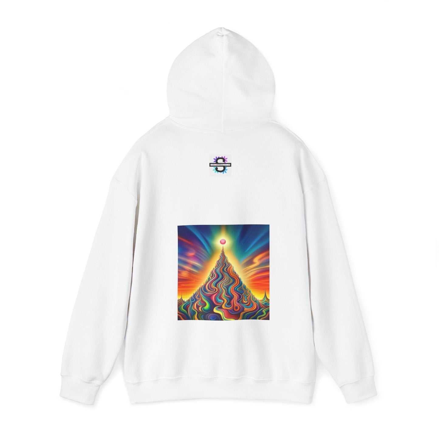 Trippy Forest Vibes: Happy Girl's Manifest Unisex Hooded Sweatshirt for Comfort & AdventureSush Dopamine Decor