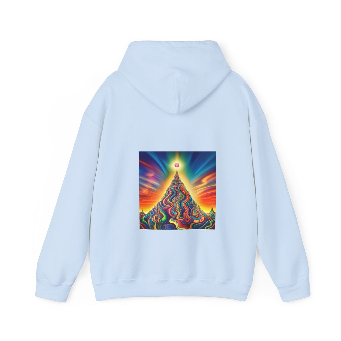 Trippy Forest Vibes: Happy Girl's Manifest Unisex Hooded Sweatshirt for Comfort & AdventureSush Dopamine Decor