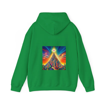 Trippy Forest Vibes: Happy Girl's Manifest Unisex Hooded Sweatshirt for Comfort & AdventureSush Dopamine Decor