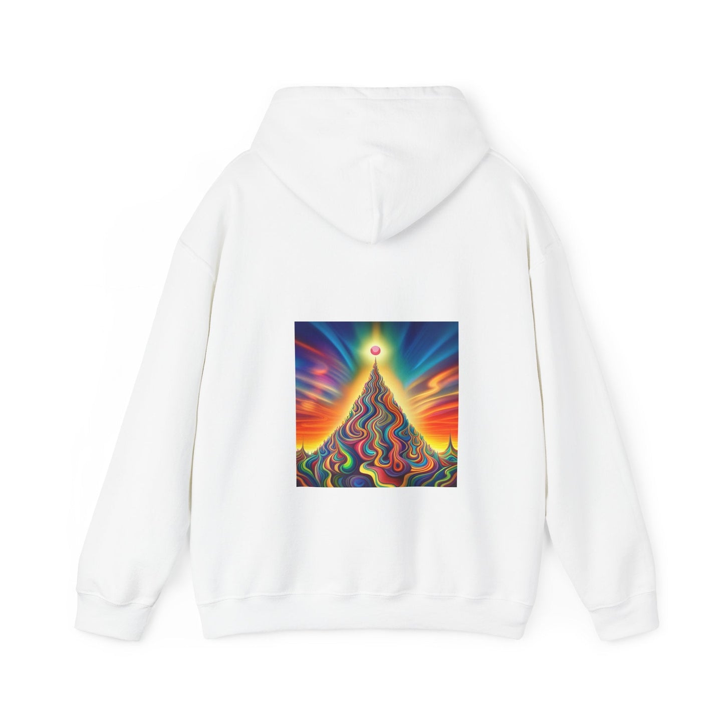 Trippy Forest Vibes: Happy Girl's Manifest Unisex Hooded Sweatshirt for Comfort & AdventureSush Dopamine Decor