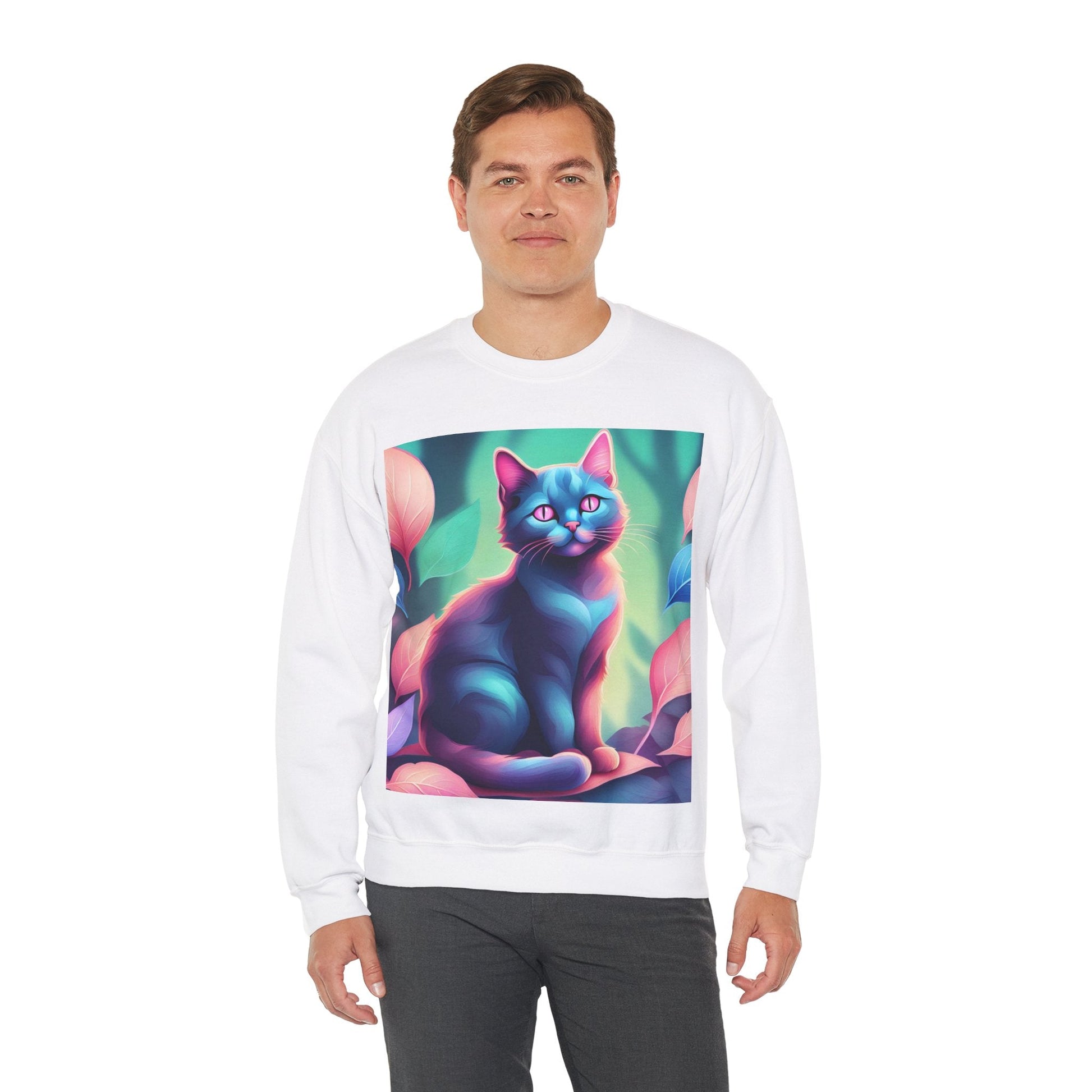 Unisex Heavy Blend™ Crewneck Sweatshirt - Cute cat inspiredSush Dopamine Decor