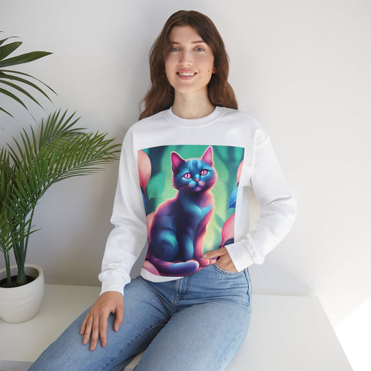 Unisex Heavy Blend™ Crewneck Sweatshirt - Cute cat inspiredSush Dopamine Decor