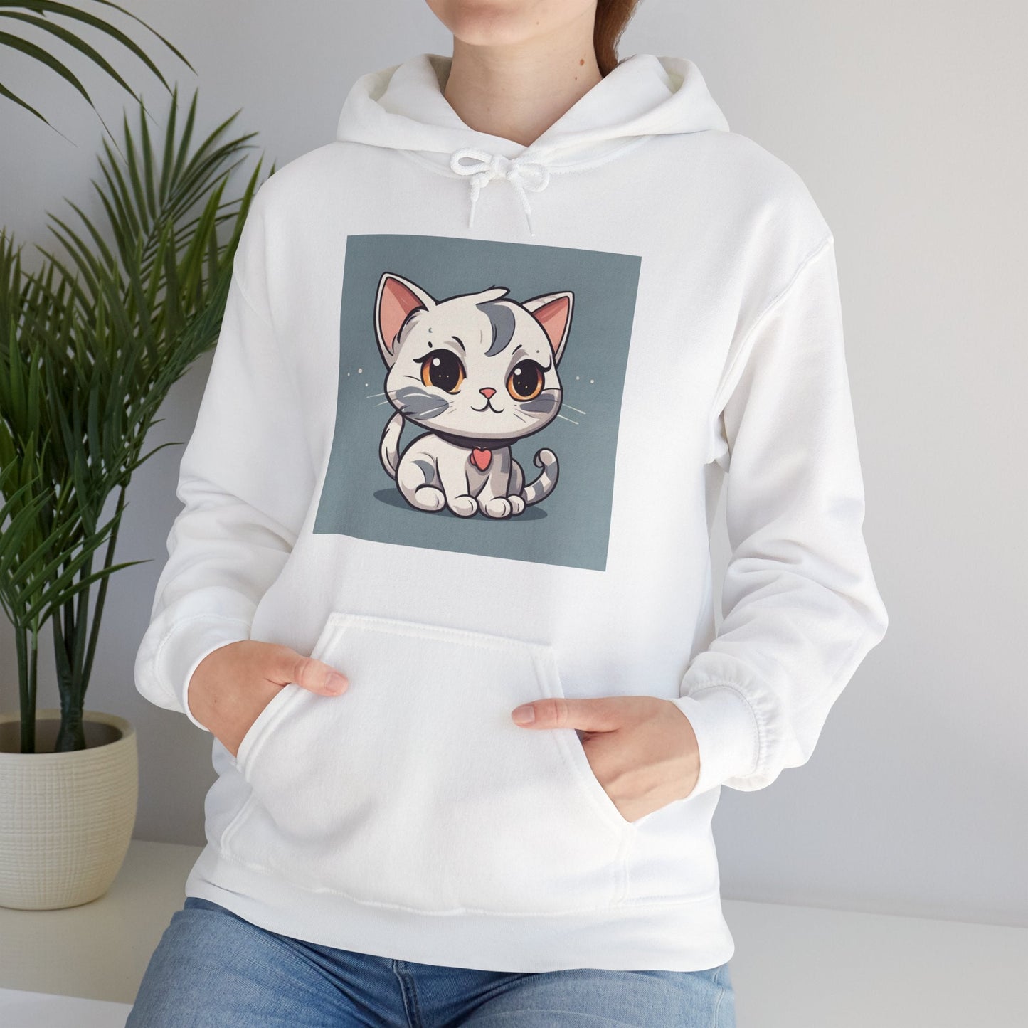 Unisex Heavy Blend™ Hooded Sweatshirt - cute cat hoodieSush Dopamine Decor