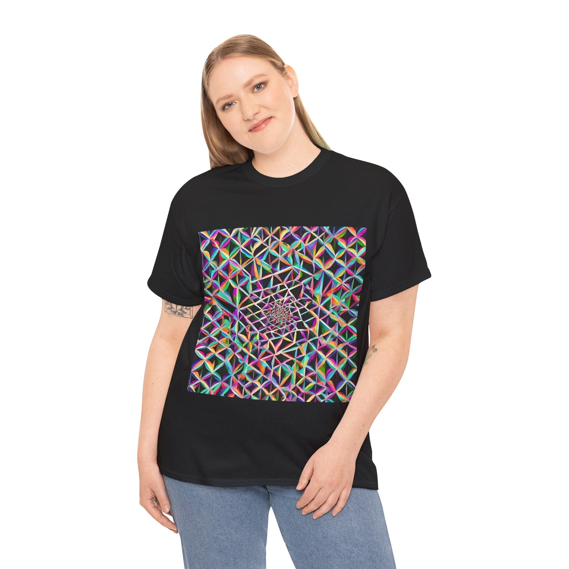 Unisex Heavy Cotton T - shirt | Tee geometric designSush Dopamine Decor