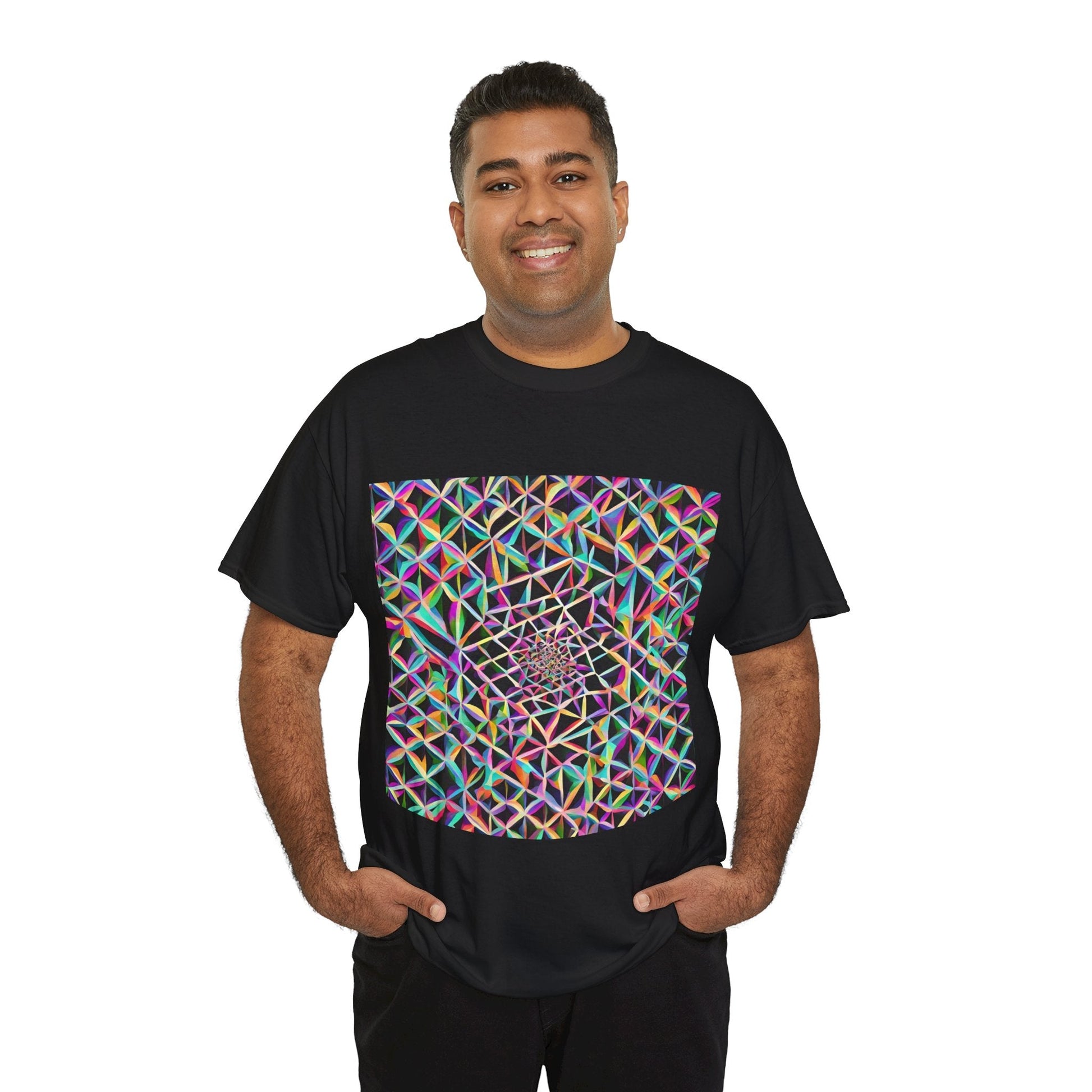 Unisex Heavy Cotton T - shirt | Tee geometric designSush Dopamine Decor