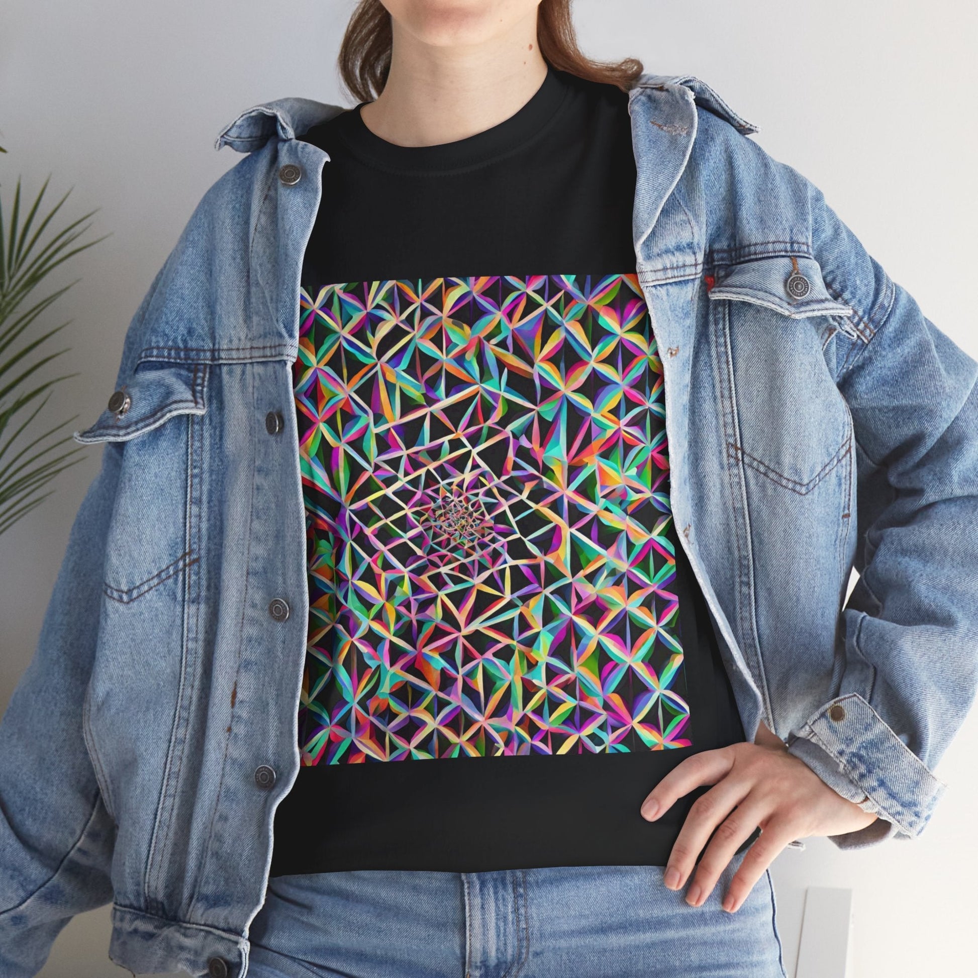 Unisex Heavy Cotton T - shirt | Tee geometric designSush Dopamine Decor